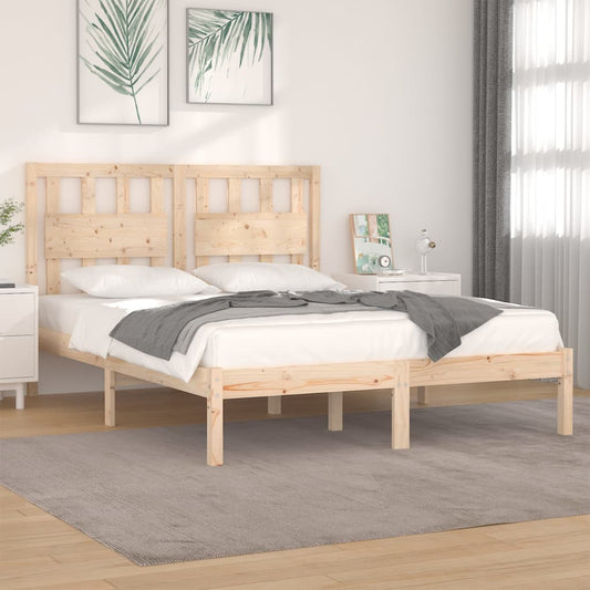 Bed Frame without Mattress Solid Wood Double