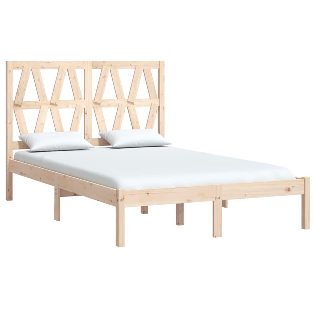 Bed Frame without Mattress Solid Wood Double