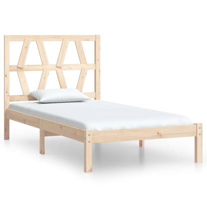3103983 vidaXL Bed Frame without Mattress Solid Wood 90x200 cm (810002+818600)