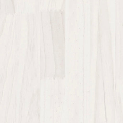 Bed Frame without Mattress White Solid Wood Small Double