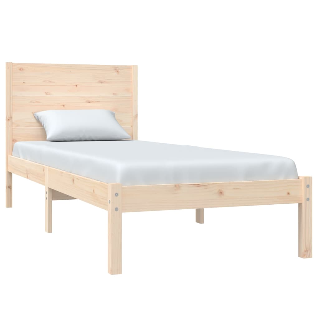 Bed Frame without Mattress 100x200 cm Solid Wood Pine