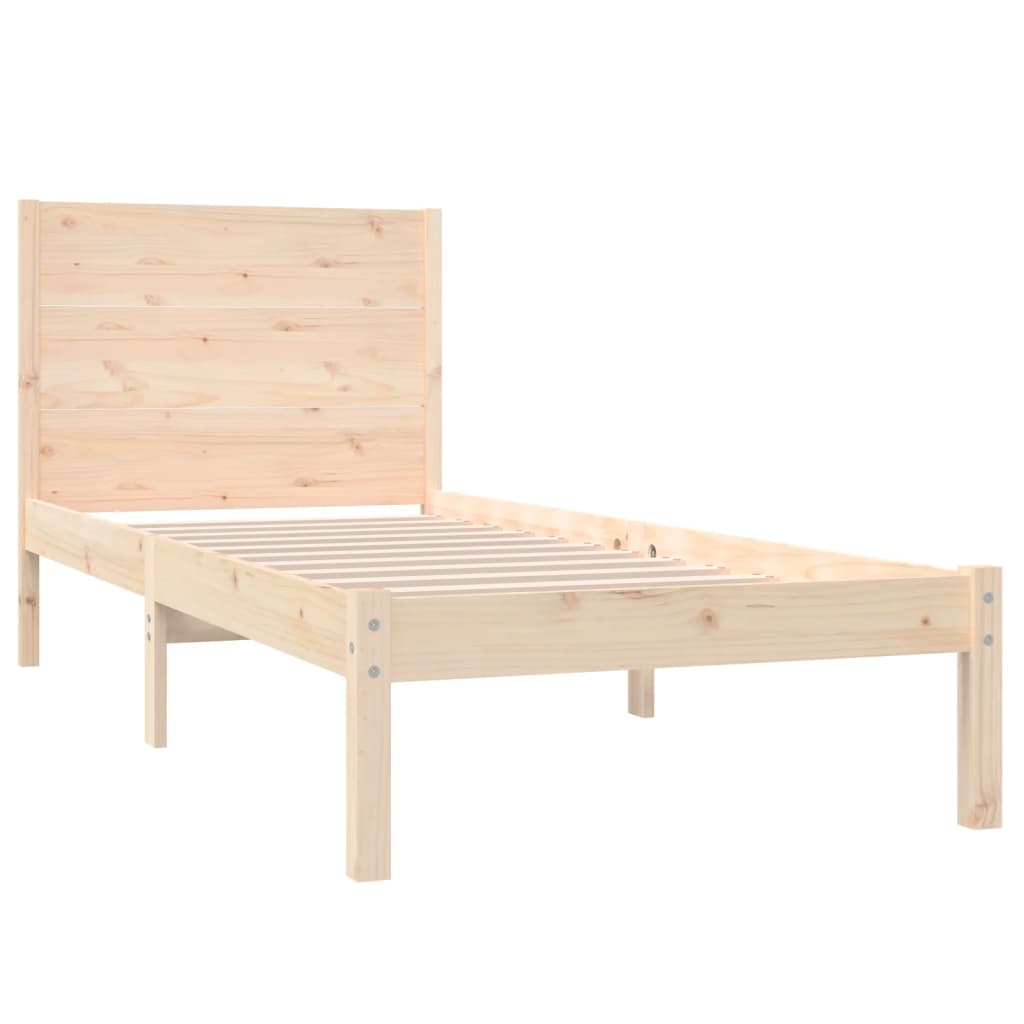 Bed Frame without Mattress 100x200 cm Solid Wood Pine