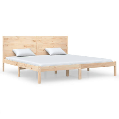 Bed Frame without Mattress 200x200 cm Solid Wood Pine