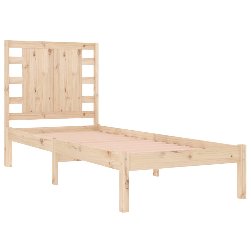Bed Frame without Mattress 75x190 cm Small Single Solid Wood