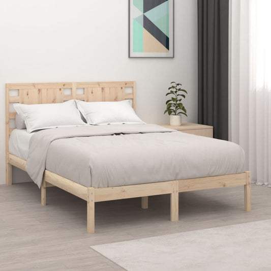 Bed Frame without Mattress 200x200 cm Solid Wood Pine