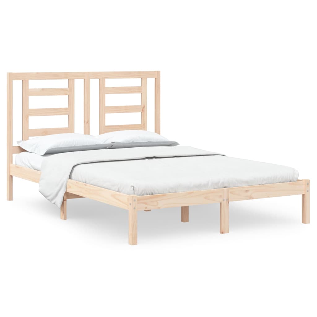 Bed Frame without Mattress 140x200 cm Solid Wood Pine