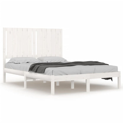 Bed Frame without Mattress White 120x200 cm Solid Wood Pine