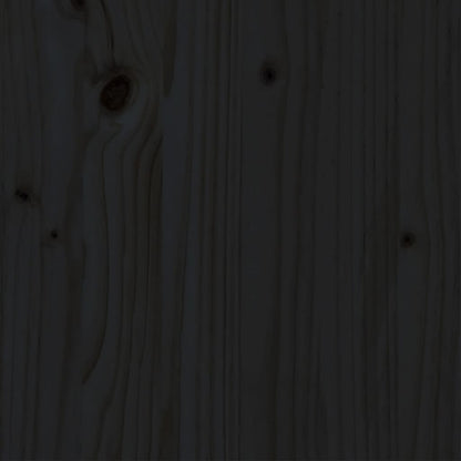 Bed Frame without Mattress Black 200x200 cm Solid Wood Pine