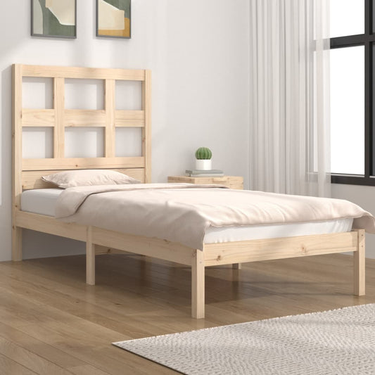 Bed Frame without Mattress 90x190 cm Single Solid Wood Pine