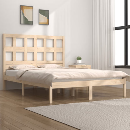 Bed Frame without Mattress 120x190 cm Small Double Solid Wood Pine