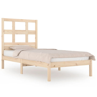 Bed Frame without Mattress 90x200 cm Solid Wood Pine
