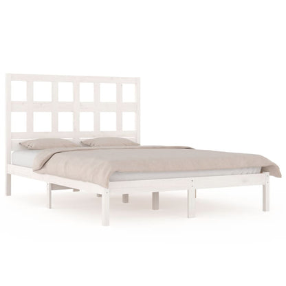 Bed Frame without Mattress White 160x200 cm Solid Wood Pine