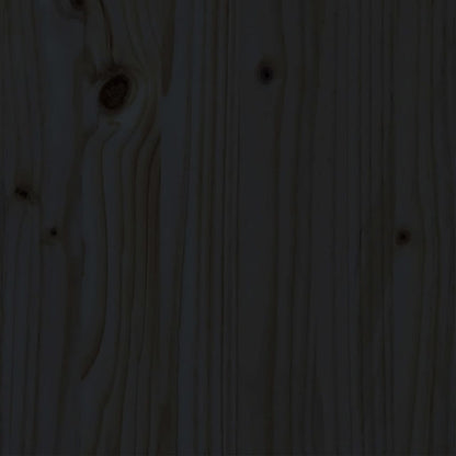 Bed Frame without Mattress Black 200x200 cm Solid Wood Pine