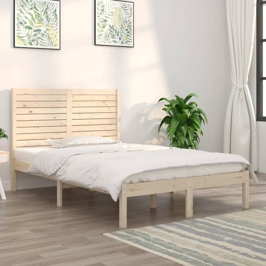 Bed Frame without Mattress 135x190 cm Double Solid Wood