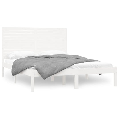 Bed Frame without Mattress White 120x200 cm Solid Wood