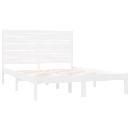 Bed Frame without Mattress White 120x200 cm Solid Wood