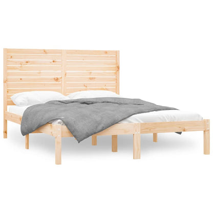 Bed Frame without Mattress 150x200 cm King Size Solid Wood