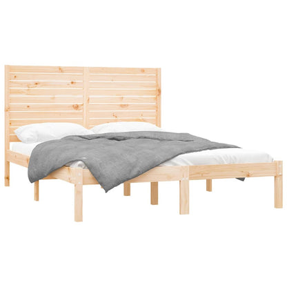 Bed Frame without Mattress 150x200 cm King Size Solid Wood