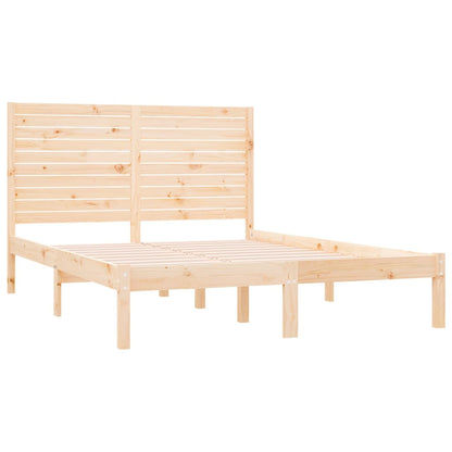 Bed Frame without Mattress 150x200 cm King Size Solid Wood
