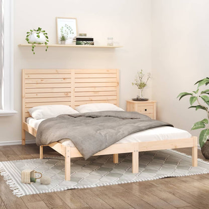 Bed Frame without Mattress 150x200 cm King Size Solid Wood