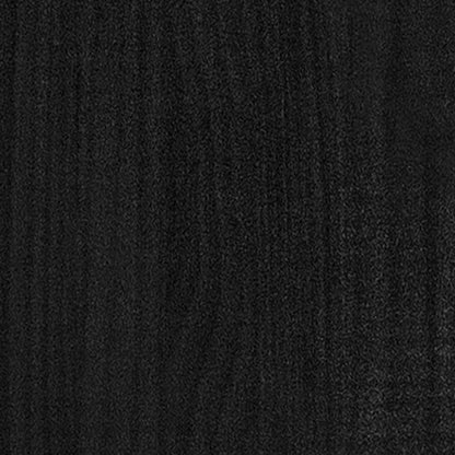 Bed Frame without Mattress Black 150x200 cm King Size Solid Wood