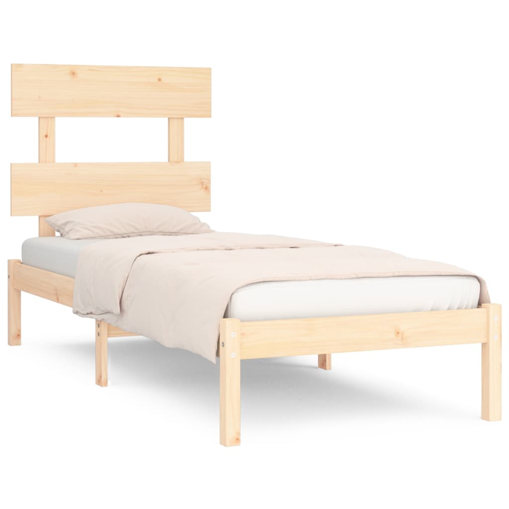 Bed Frame without Mattress 75x190 cm Small Single Solid Wood