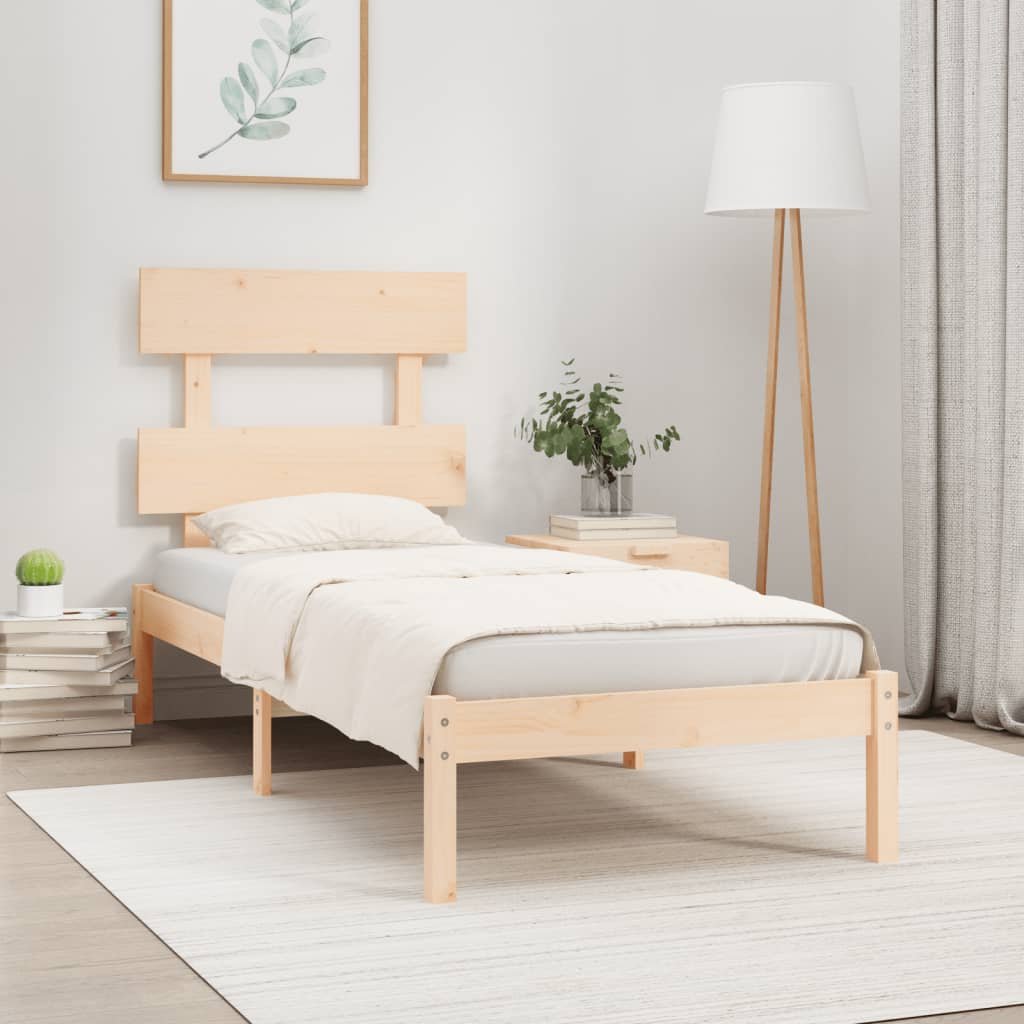 Bed Frame without Mattress 90x190 cm Single Solid Wood