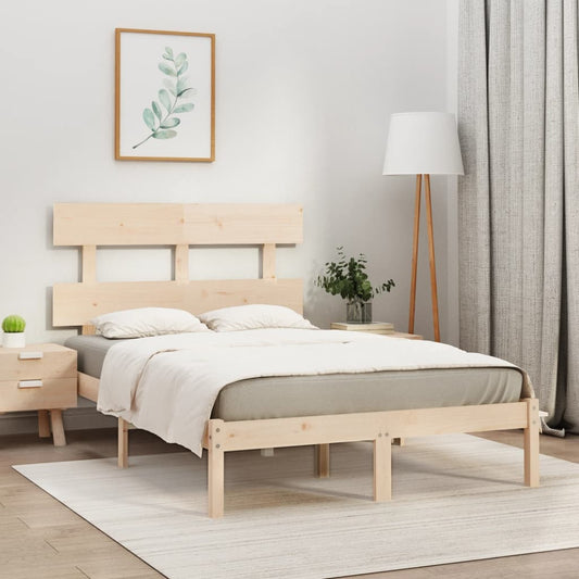 Bed Frame without Mattress 140x200 cm Solid Wood