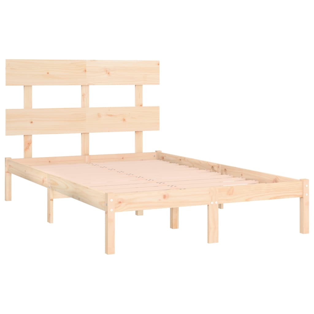 Bed Frame without Mattress 150x200 cm King Size Solid Wood