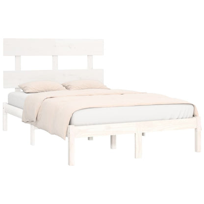Bed Frame without Mattress White 160x200 cm Solid Wood