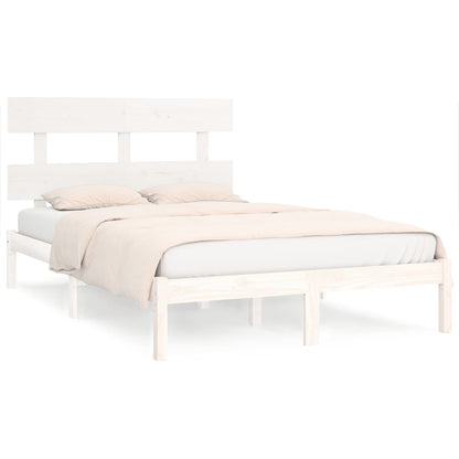 Bed Frame without Mattress White 180x200 cm Super King Solid Wood