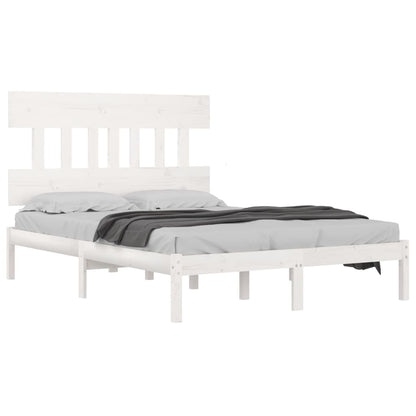 Bed Frame without Mattress White 120x200 cm Solid Wood