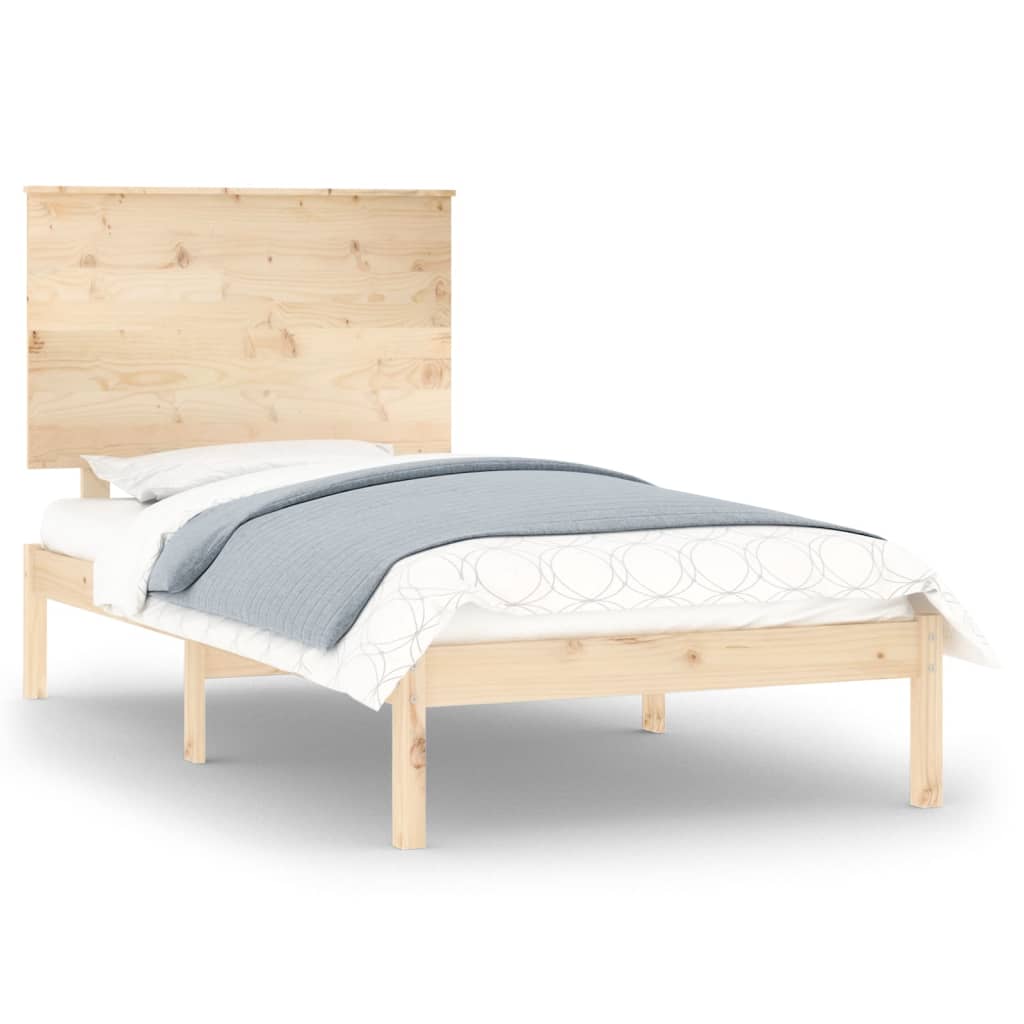 Bed Frame without Mattress 75x190 cm Small Single Solid Wood