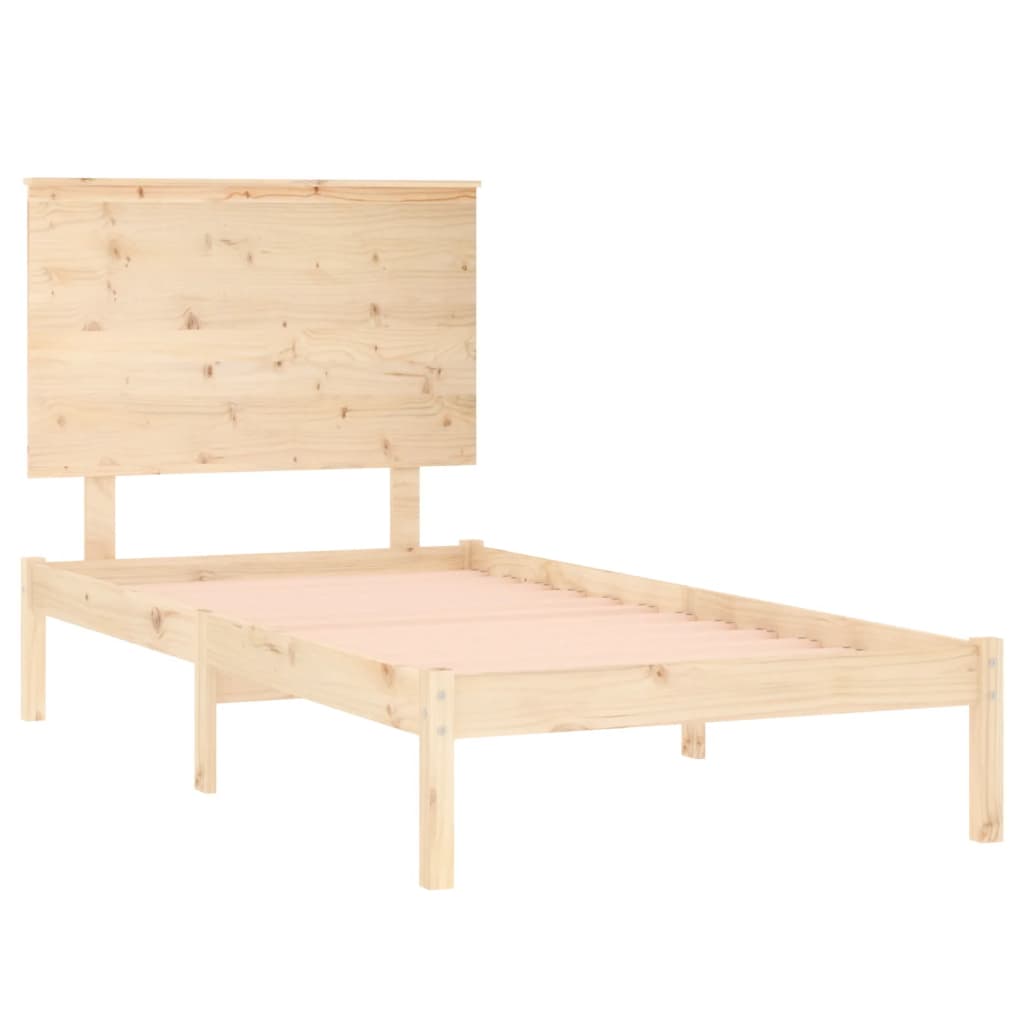 Bed Frame without Mattress 75x190 cm Small Single Solid Wood