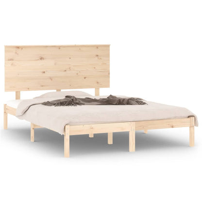 Bed Frame without Mattress 140x200 cm Solid Wood Pine