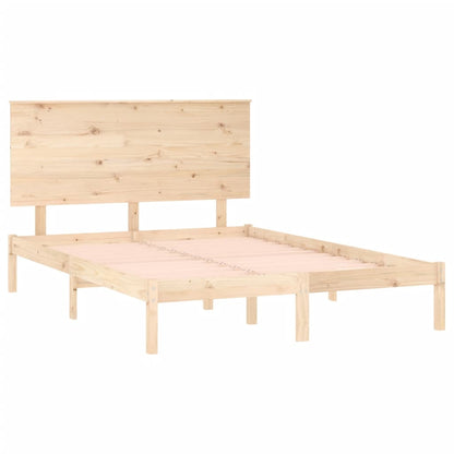 Bed Frame without Mattress 140x200 cm Solid Wood Pine