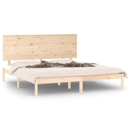 Bed Frame without Mattress 150x200 cm King Size Solid Wood