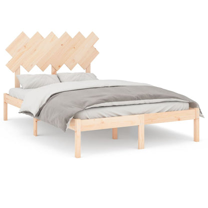 Bed Frame without Mattress 135x190 cm Double Solid Wood