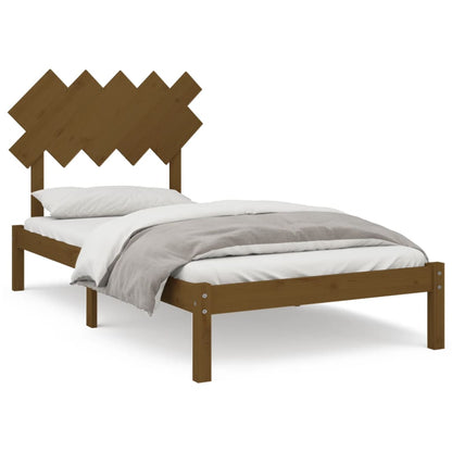 Bed Frame without Mattress Honey Brown 100x200 cm Solid Wood