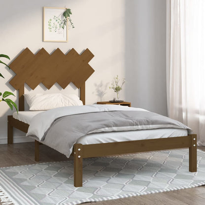 Bed Frame without Mattress Honey Brown 100x200 cm Solid Wood