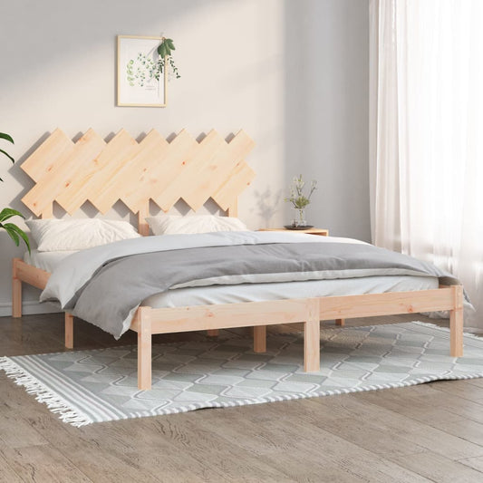 Bed Frame without Mattress 140x200 cm Solid Wood