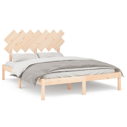 Bed Frame without Mattress 150x200 cm King Size King Size Solid Wood