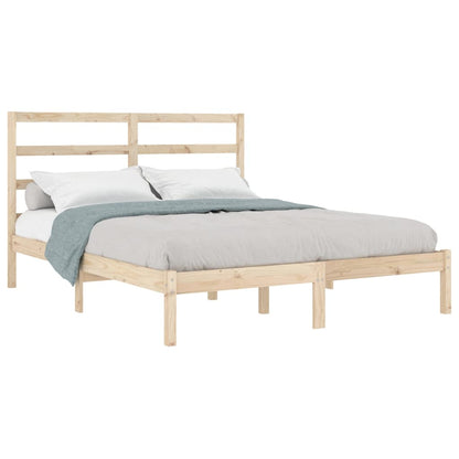 Bed Frame without Mattress 135x190 cm Double Solid Wood