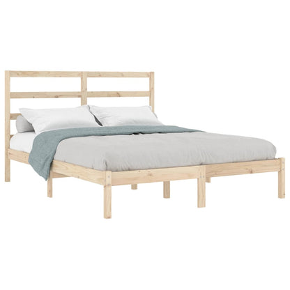 Bed Frame without Mattress 120x200 cm Solid Wood Pine
