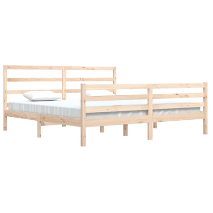 Bed Frame without Mattress Solid Wood Pine 200x200 cm