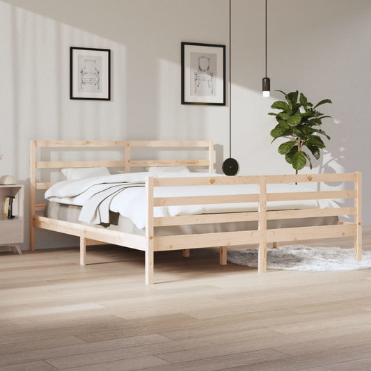 Bed Frame without Mattress Solid Wood Pine 200x200 cm