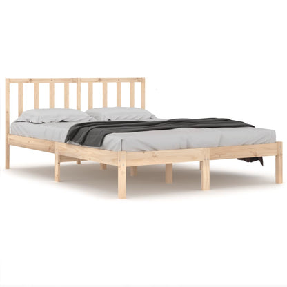 Bed Frame without Mattress Solid Wood Pine 120x190 cm Small Double