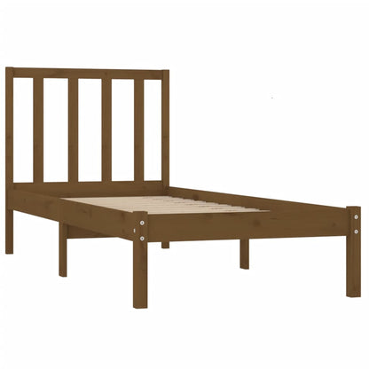 Bed Frame without Mattress Honey Brown Solid Wood Pine 100x200 cm