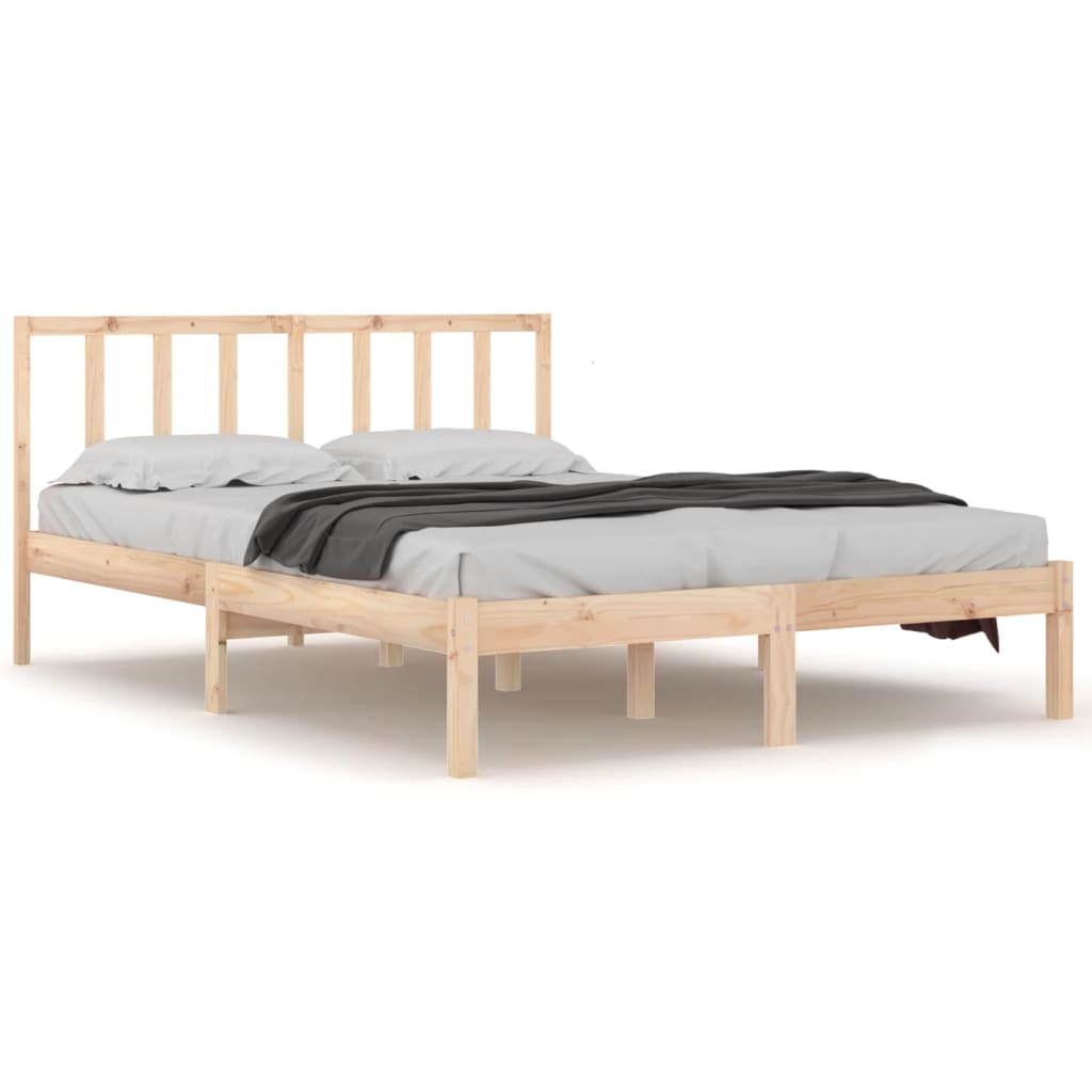 Bed Frame without Mattress Solid Wood Pine 160x200 cm