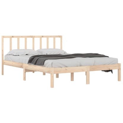 Bed Frame without Mattress Solid Wood Pine 135x190 cm Double Double